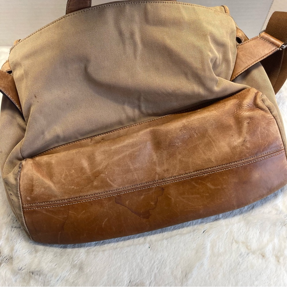 COACH Canvas Messenger Bag with Leather Trim - Picture 5 of 16
